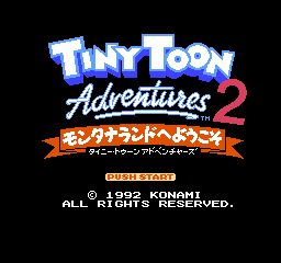 Tiny Toon Adventures 2 - Montana Land he Youkoso (Japan) Title Screen